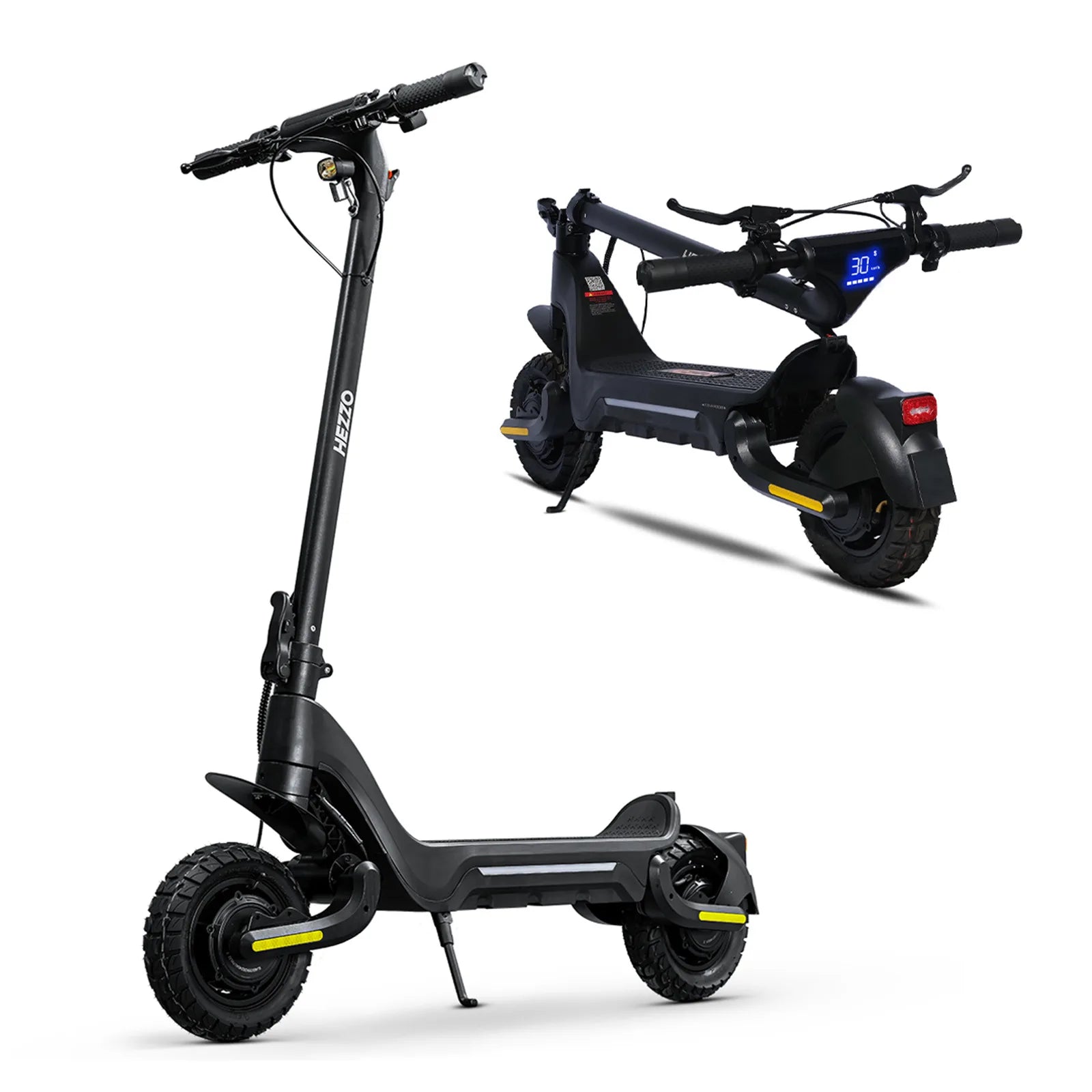 1600W Dual Motor Off Road Electric Scooter 10 Inch All Terrain Tires Double Shock Absorber Folding Design