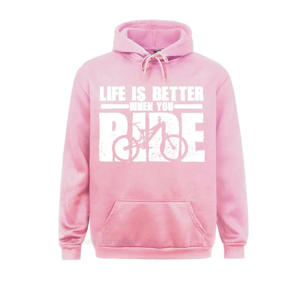 Mountain Bike Cycle Rider Casual Hoodie Life Is Better When You Ride Anime Men's Harajuku Men New Design Sweapullover Hoodie