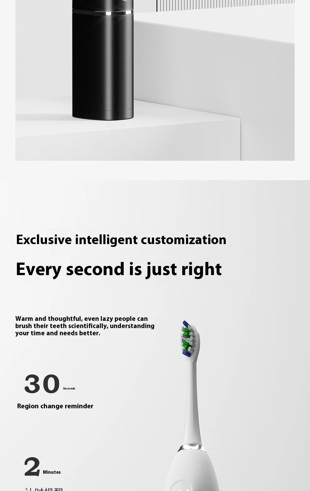 Direct Factory's New Portable 2-in-1 Sonic Vibration Electric Toothbrush Water Dental Flosser Household Dental Scaler Plastic