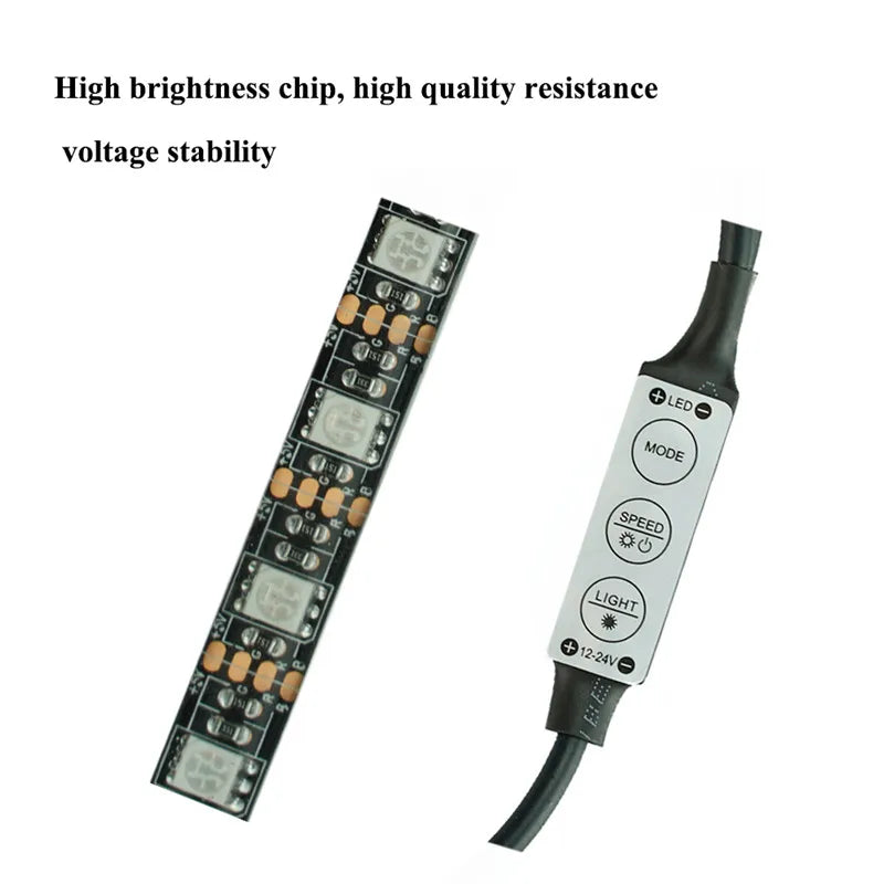 LED Strooklig Flitslig RGB Barlamp vir Xiaomi M365 Pro 1S Elektriese Bromponie Vir Ninebot Skaatsplank Lang Lig Flits Model