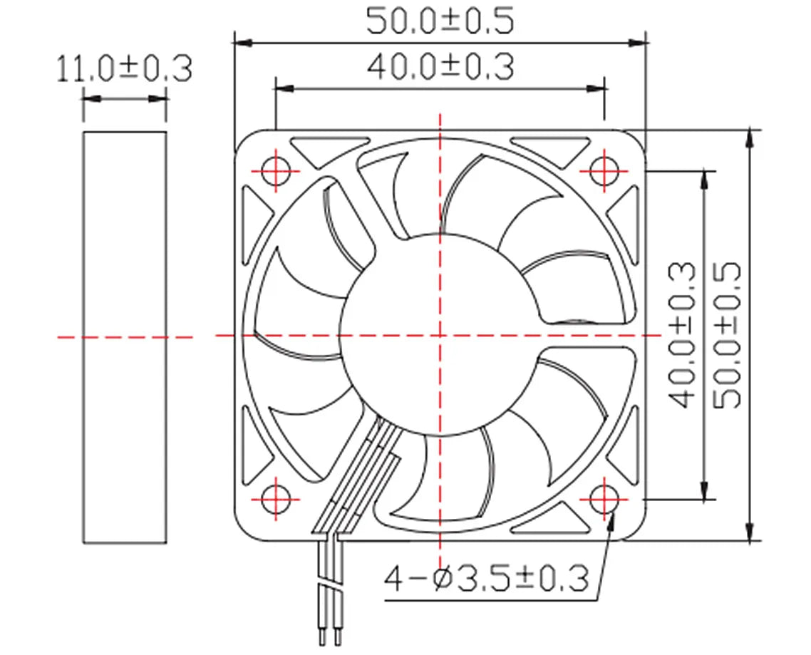 3010/4010/5015/5010/ DC Cooling Fan Centrifugal Blower Fan 5V 12V / 24V Brushless 2-Wire Cooling Fan For 3D Printer Accessories