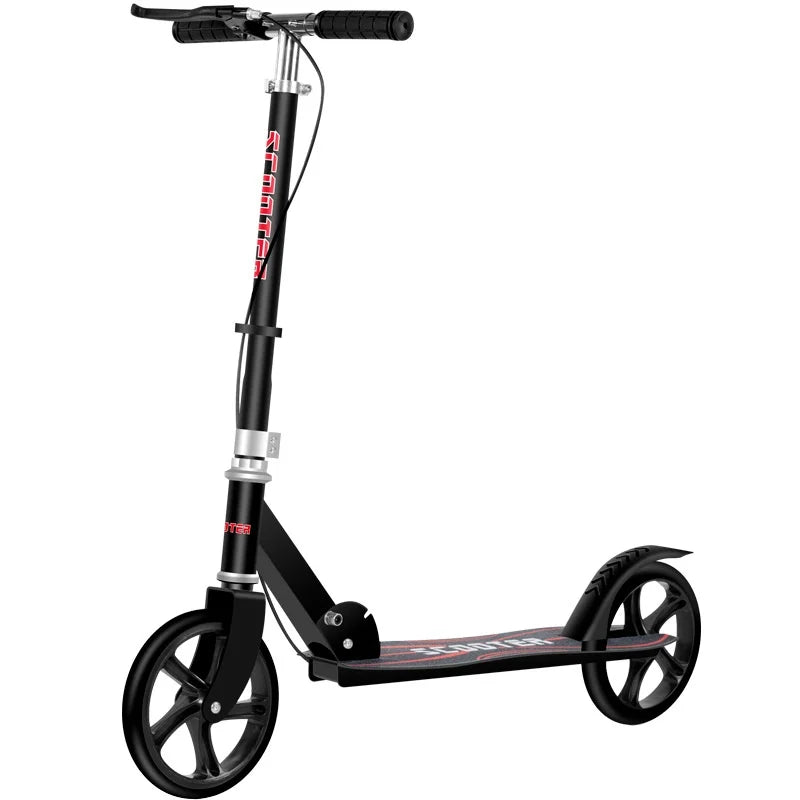 Large Two-Wheeled Kick Scooter for Adults and Teens Planar Wheel Device for Work City Campus Skateboarding