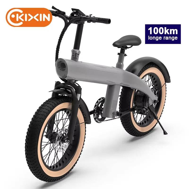 KIXIN Custom Logo Fast Delivery Q3 7 Speed 150kg Max Load Ebike Bicycle Removable Battery Rechargeable Electric Bike for Adults