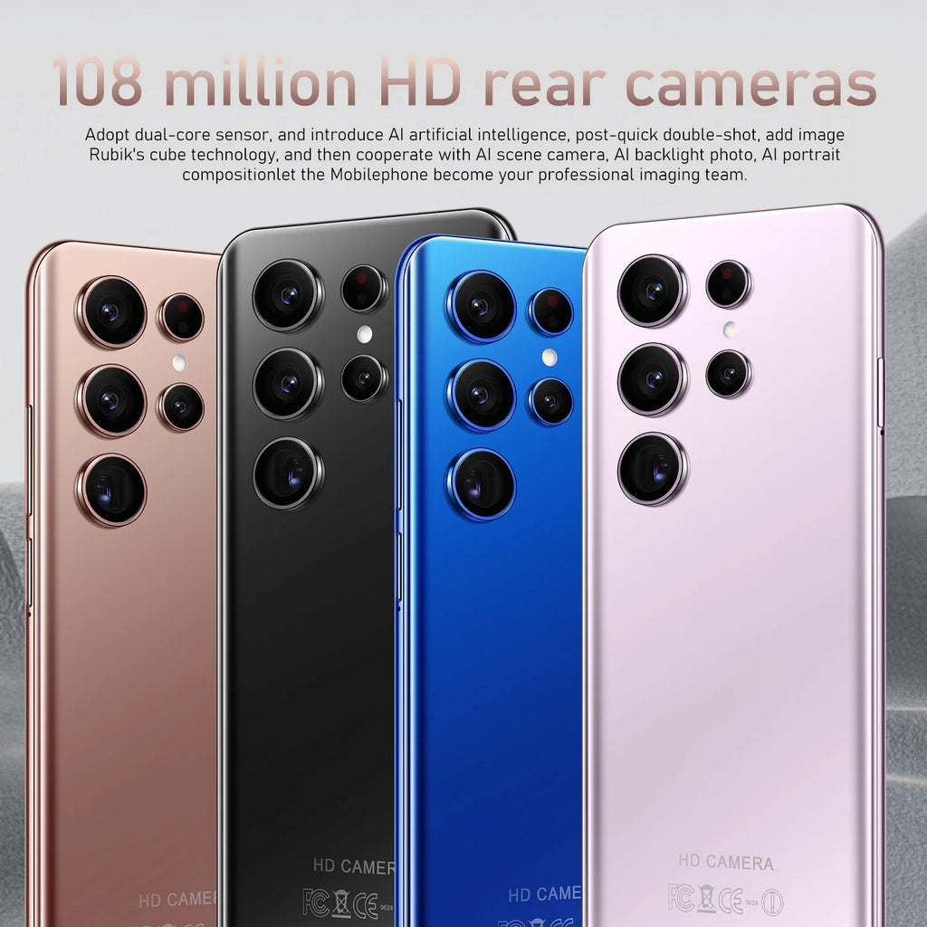 S23 ULTRA Neues 6,7 Zoll Smart Android All-in-One Telefon 108MP Grenzüberschreitende englische Werksausgabe Dropshipping Auf Lager