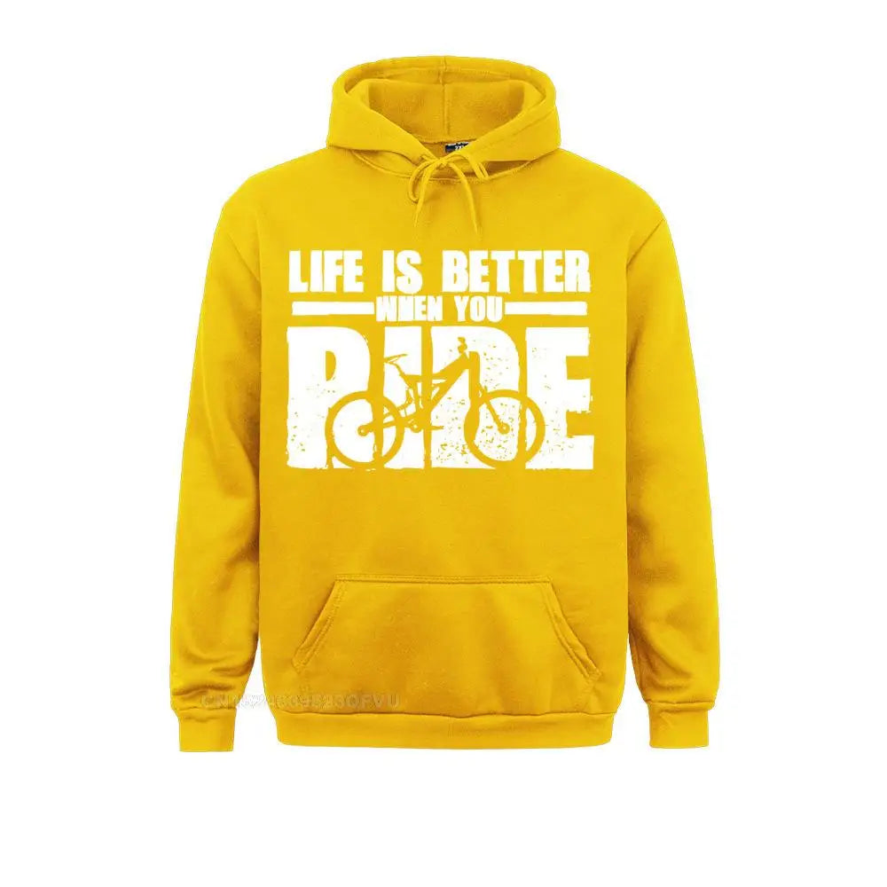 Mountain Bike Cycle Rider Casual Hoodie Life Is Better When You Ride Anime Men's Harajuku Men New Design Sweapullover Hoodie