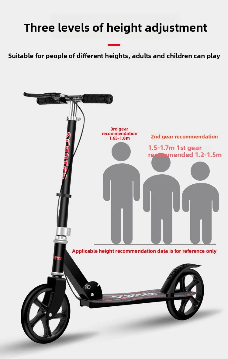 Wholesale Handbrake Foldable Scooter for Adults Teenagers Children Two-Wheel Commuter Scooter for City Campus Use