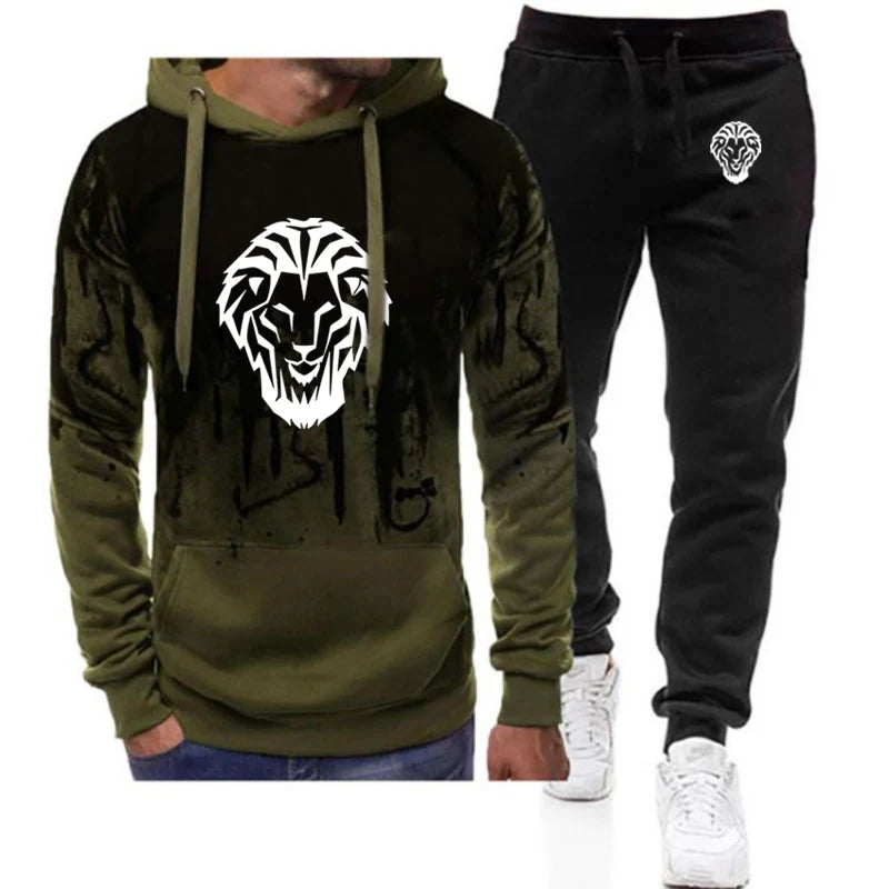 Leon Athletic Club de Bilbao 2022 Men's New Print Gradient Hoodies Casual Sweatpant Jackets Sport Hip Hop Coats + Trousers Suits