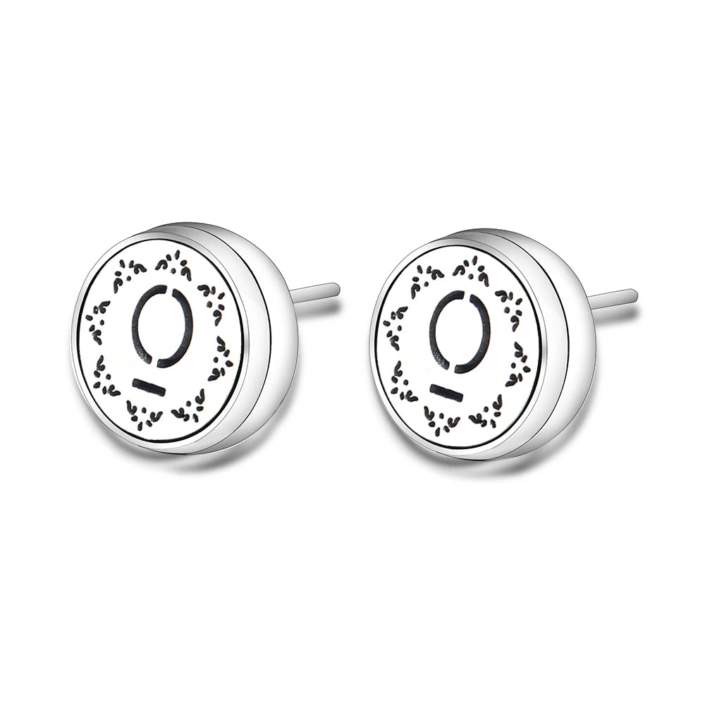 New Aromatherapy Ear Studs Earrings Stainless Steel Spiral Open Perfume Locket Angel Wings Fashion Women Earrings 2022 Jewelry