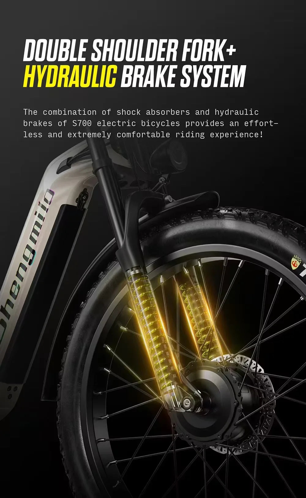 Leistungsstarkes 2000W E-Mountainbike für Erwachsene mit 7 Gängen, Mittelmotor, integriertem Akku, Lithium-Ionen-Akku, für Berge und Pendelfahrten
