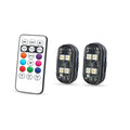 4pcs Wireless Remote Control 8 Color Rechargeable Waterproof LED Strobe Lights Car Decor Atmosphere Anti Collision Warning Lamp