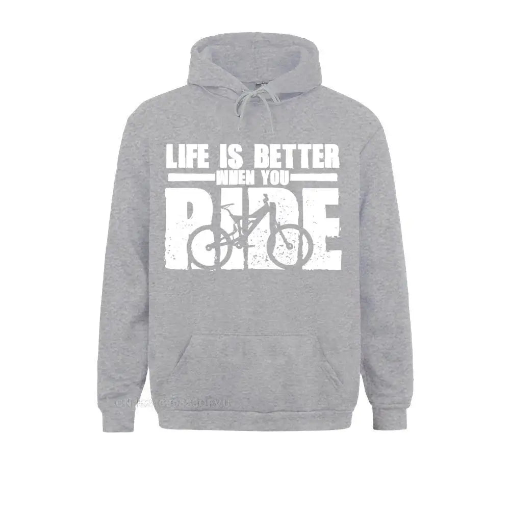 Mountain Bike Cycle Rider Casual Hoodie Life Is Better When You Ride Anime Men's Harajuku Men New Design Sweapullover Hoodie