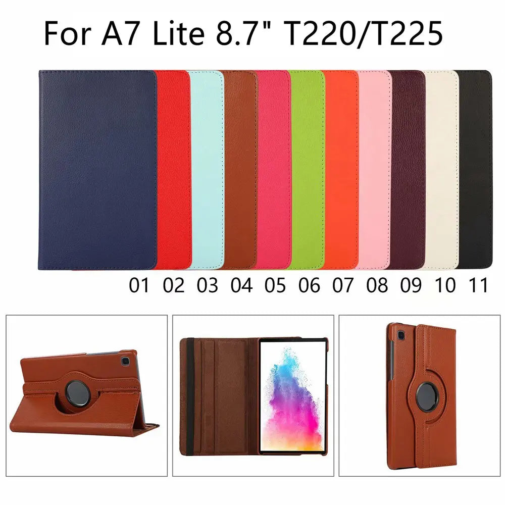 For Samsung Tab A7 Lite 8.7" SM-T220 case SM-T225 tablet Stand Coque Cover for Galaxy Tab A7 Lite 8.7 inch T220 T225