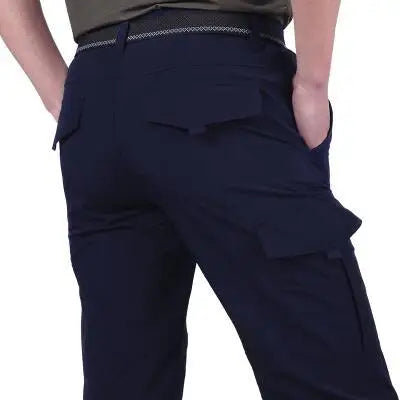 Men's Summer Casual Pants Quick Dry Lightweight Tactical Cargo Mid Waist Nylon Waterproof Waterproof Style