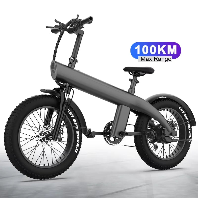 Drop Shipping Brushless Motor 48v/36v 75km Range 20 Inch Fat Tire Road Bicycle EU/US Warehouse Electric Bike