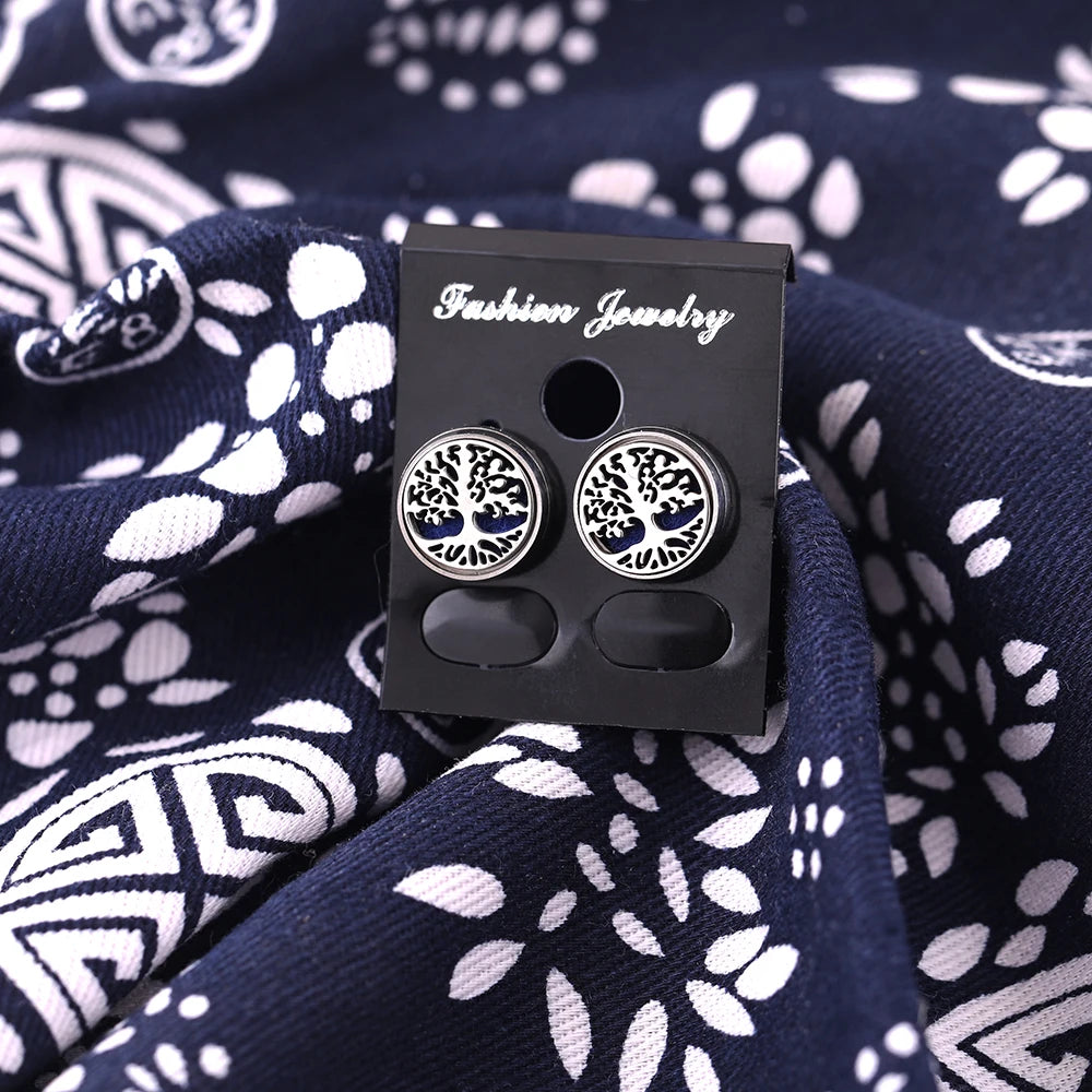 New Aromatherapy Ear Studs Earrings Stainless Steel Spiral Open Perfume Locket Angel Wings Fashion Women Earrings 2022 Jewelry