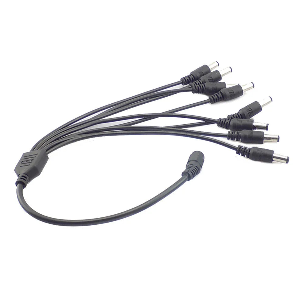 2.1*5.5mm 1 Buchse auf 2 3 4 5 8 Stecker DC-Stromverteilerkabel für CCTV-Überwachungskamera-Zubehör Netzteil 12V
