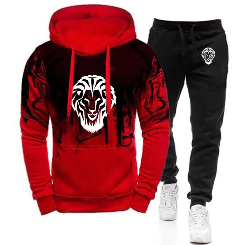 Leon Athletic Club de Bilbao 2022 Men's New Print Gradient Hoodies Casual Sweatpant Jackets Sport Hip Hop Coats + Trousers Suits