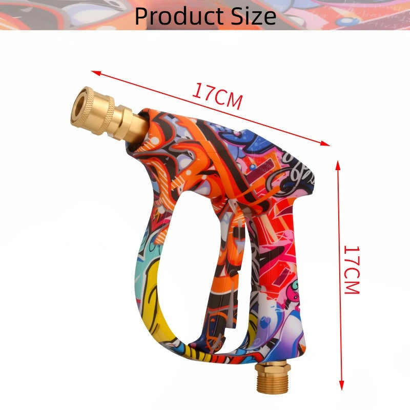 2175psi High-Pressure Water Gun Beautiful Graffiti Painting Optional 1L Foam Cannon 1/4 Quick Nozzle Set Rubber Nozzle Bracket