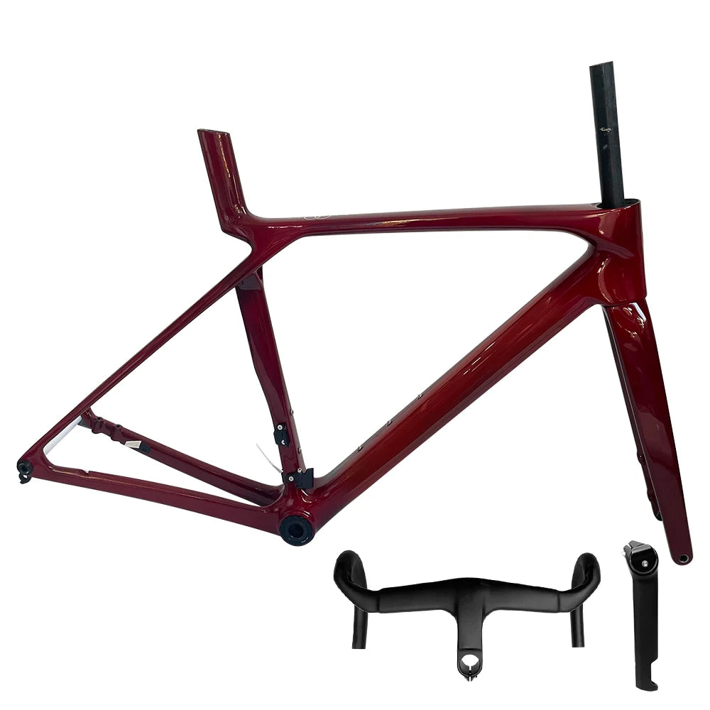 2025 Custom Logo GEN 8 Road Carbon Frame T1000 Bike Frames T47 Disc Brake Bicycle Racing Frameset+Handlebar DPD