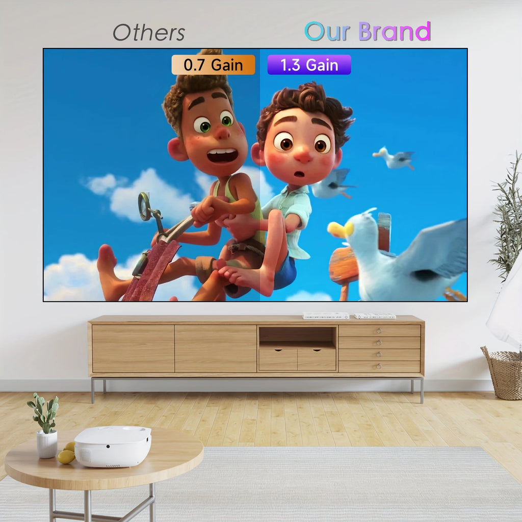 Portable Projector Screen 16:9 Foldable Projection Screens Home Cinema House Indoor Outdoor Theater 4K HD 1080P Anti Light Flat