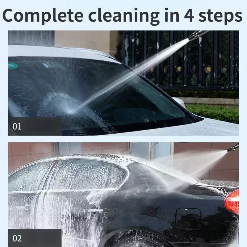 Portable High-Pressure Water Gun, 7 Spray Modes, Metal Alloy, Ergonomic Grip, Durable, Battery-Free, for Car Wash & Garden