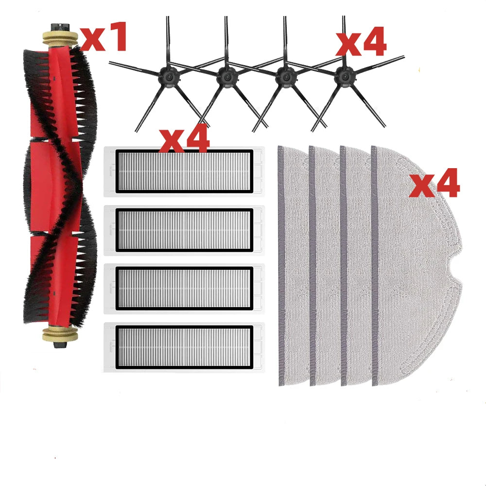Brush Mops Hepa Filters for Roborock S5 S50 S502 S55 S6 S6 Pure E4 for Robot 1S SDJQR01RR Vacuum Cleaner Accessories