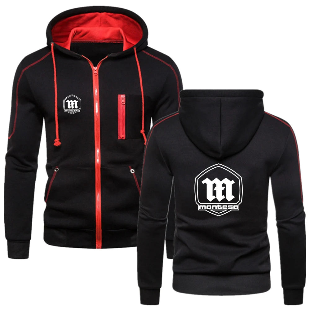 2023 New Men Montesa Motorcycle Fashion Brand Hoodies Spring and Autumn Comfortable Casual Solid Color Sweatshirt Tops