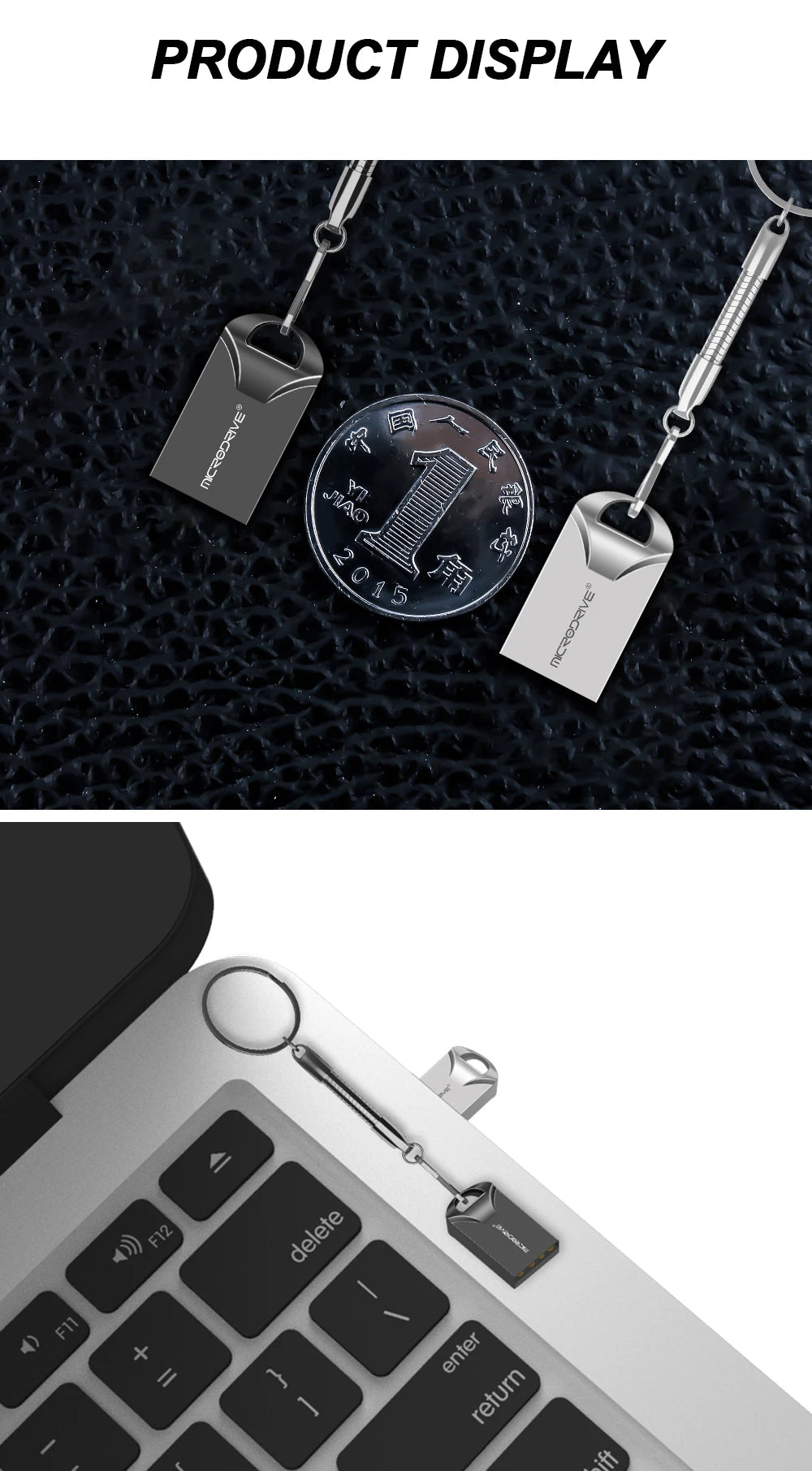 Super Mini USB Flash Drive pen 4GB 8GB 16GB 32GB 64GB 128GB with Key Ring Micro memory sticks Pen Drive USB Stick Car pendrive