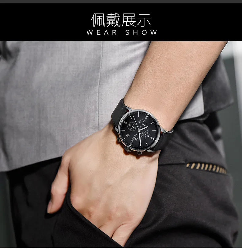 2025 New PAGANI DESIGN Business Men's Quartz Watch 46mm Brand Stainless Steel Waterproof Automatic Chronometer Relogo Masculino
