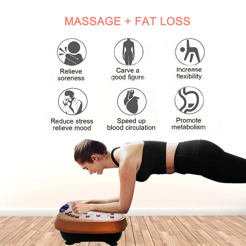 Home Fitness Vibration Plate Machine - Fat Burner Slimming Device for Lazy Weight Loss | Ultimate Oscillating Workout Platform