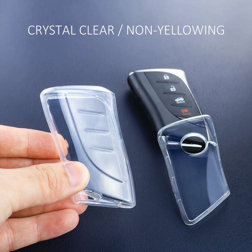 Slim Car Key Fob Case Cover Keychain For Lexus ES LS NX RX UX TX GX RZ LX 250 250h 300h 300e 350 450h 500 550 Black Transparent