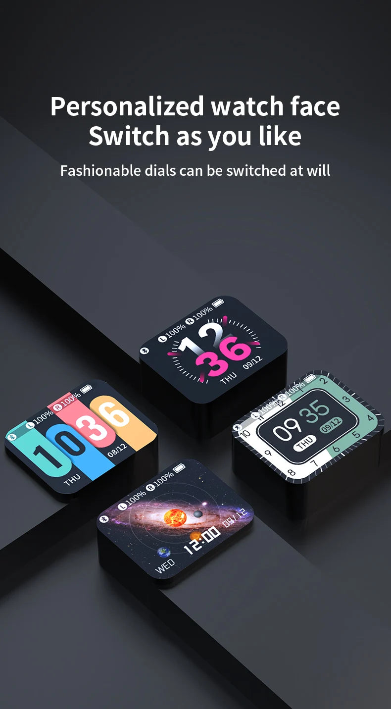 Smart Touch Screen Headphones 144 Languages Real Time Translation Bluetooth Earphone 6 Mic ANC ENC Cancelling Wireless Earbuds