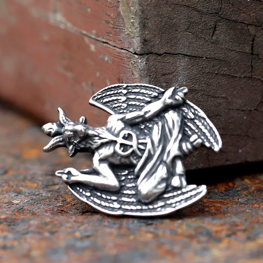 NEW Darkly Men's 316L Stainless-Steel Gothic Satan Goat Lucifer Pendant Necklace Animal Punk Jewelry For Boyfriend Gift