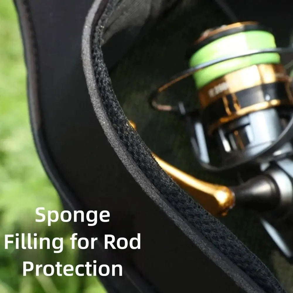 New Portable Fishing Rod Bag Folding 118/128cm Fishing Rod Case With Shoulder Strap Fishing Pole Reel Bag
