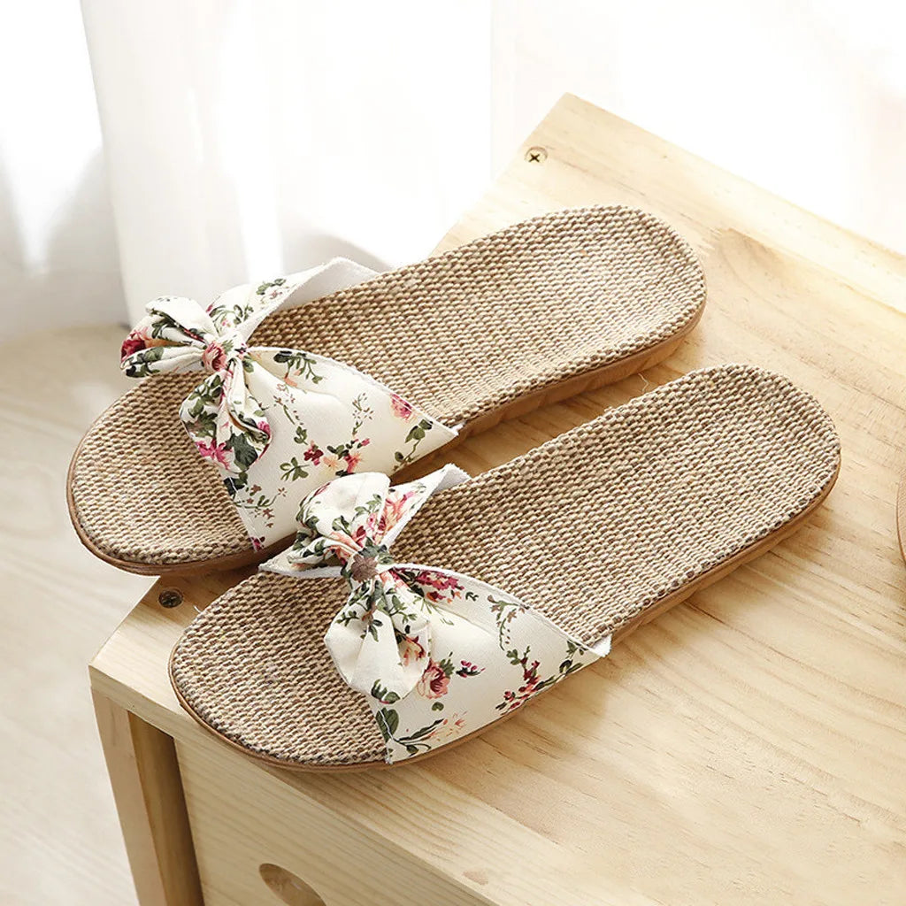 New Summer Ladies Slippers Outdoor Beach Sandals Bohemian Ethnic Style Handmade Espadrilles Platform Slippers Flip Flops Women