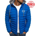 2025 Autumn And Winter Man's Solid Color Fashion Hoodies Coat Powerhouse Gym Logo Logo Print Cold-Proof Cotton-Padded Jacket