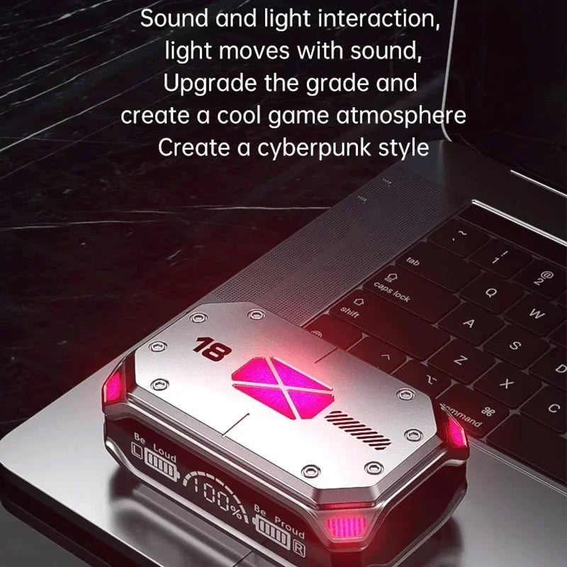 M41 Smart Touch Headset: Wireless Bluetooth Earphones with LED Display & Stereo Sound, Suitable for Smartphones