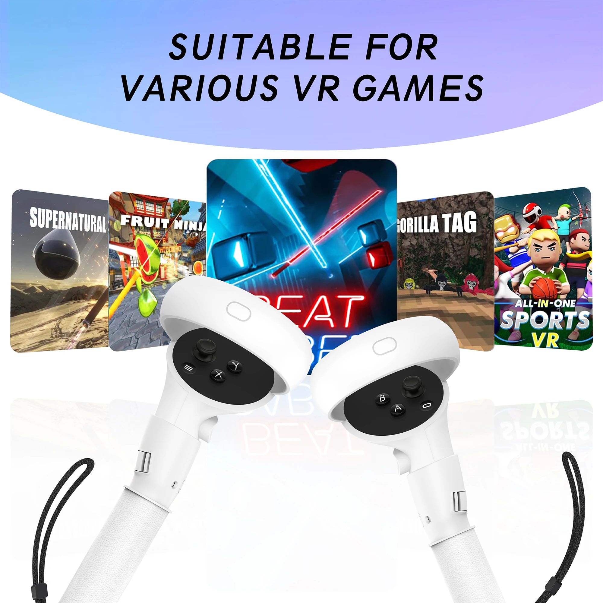 Handle Attachments for Quest 2/3 Controller Accessories VR Tag Long Arms Grips for Meta Quest 2/3 Beat Saber Golf Club Baseballe
