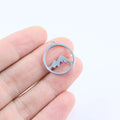 10pcs 20mm Wholesale Stainless Steel Mountain Charms Pendant DIY Necklace Earrings Bracelets Unfading Colorless 2 Colors