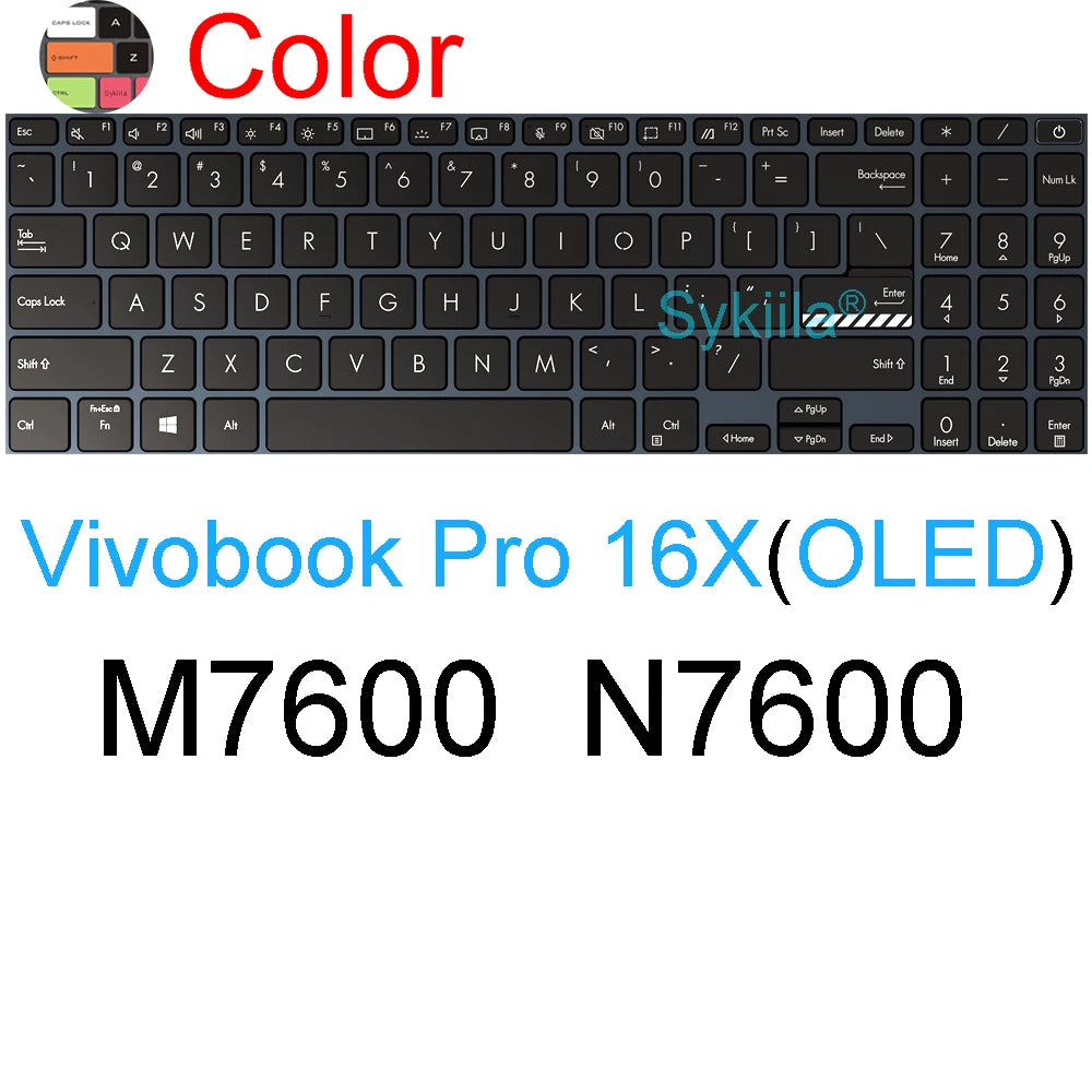 Keyboard Cover for ASUS Vivobook 16 OLED Pro 16X S S16 Flip M16707 X1607 M3607 S3607 TP3607 V3607 Silicone Protector Skin Case