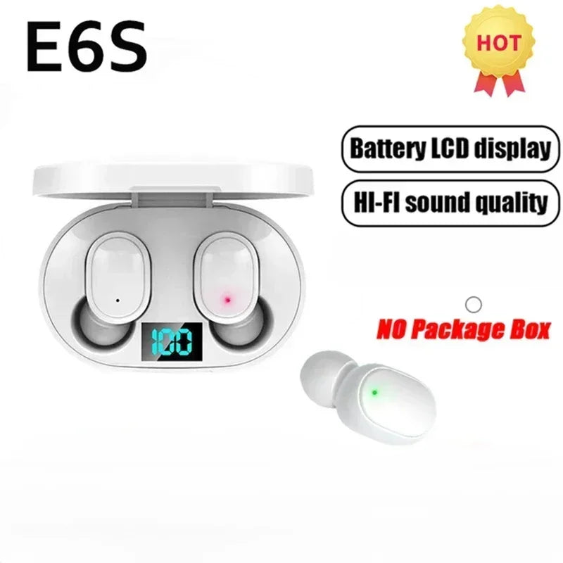 E6S Draadlose Bluetooth-oorfone TWS Bluetooth-koptelefoon Draadlose oordopjes Geraasdempende oorfone met mikrofoonhoofstukke