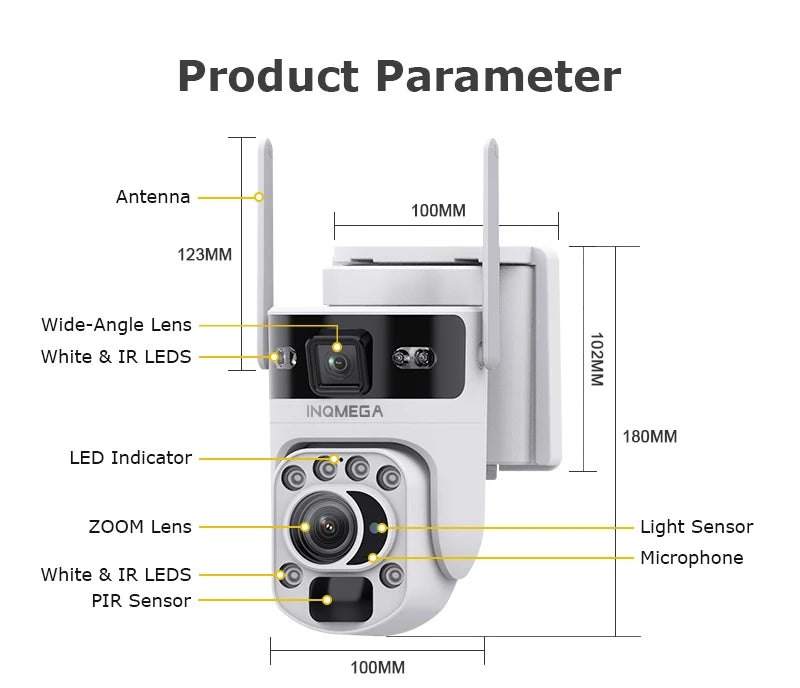 12MP 50X Zoom Dual Lens 4G SIM Solar Camera WIFI Outdoor Surveillance PTZ Human Detection Recording Security Night Vision Camera