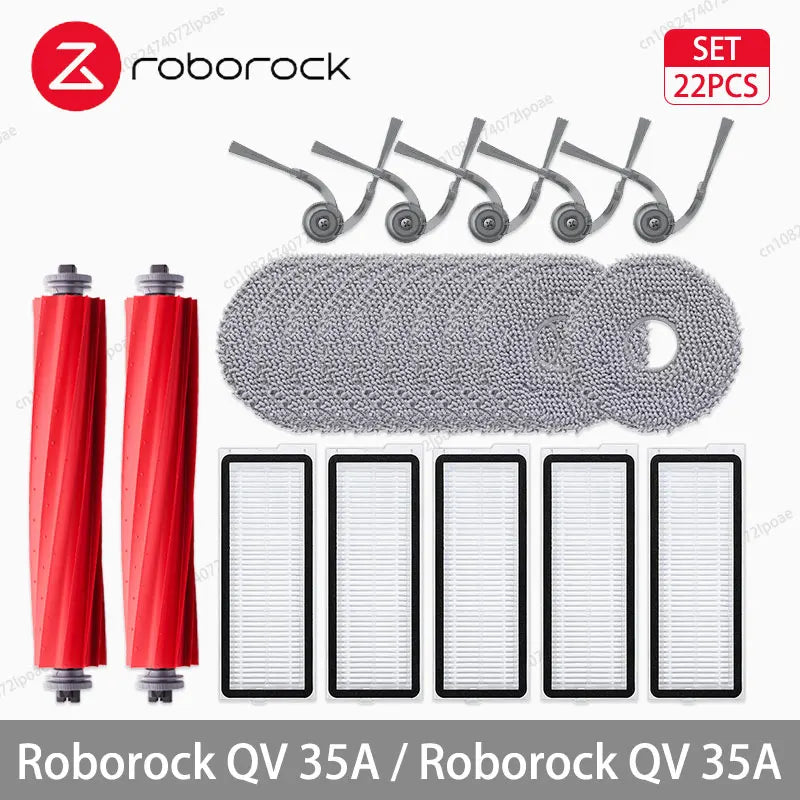 Roborock QV 35A / QV 35S Robot Vacuum Cleaner Accessories Main Side Brush Mop Cloth Hepa Filter Dust Bag Replacement Spare Parts