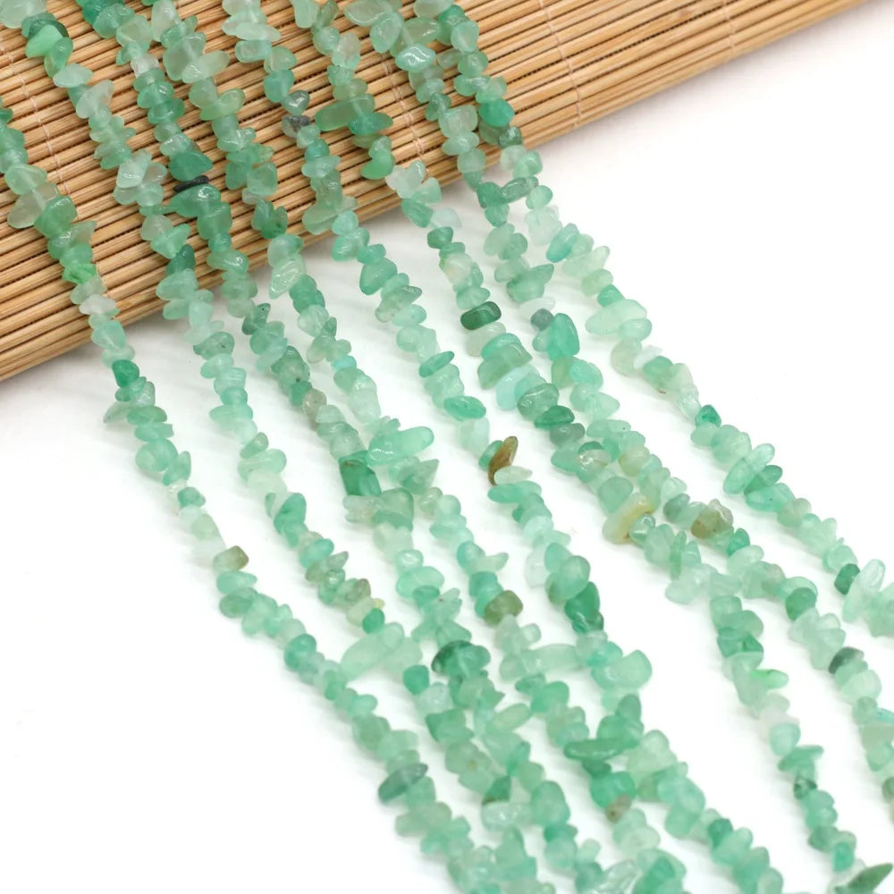 40cm Natural Blue Turquoises Stone Irregular Chips Gravel Loose Beads for Women Bracelet Jewelry Accessories Size 3x5-4x6mm