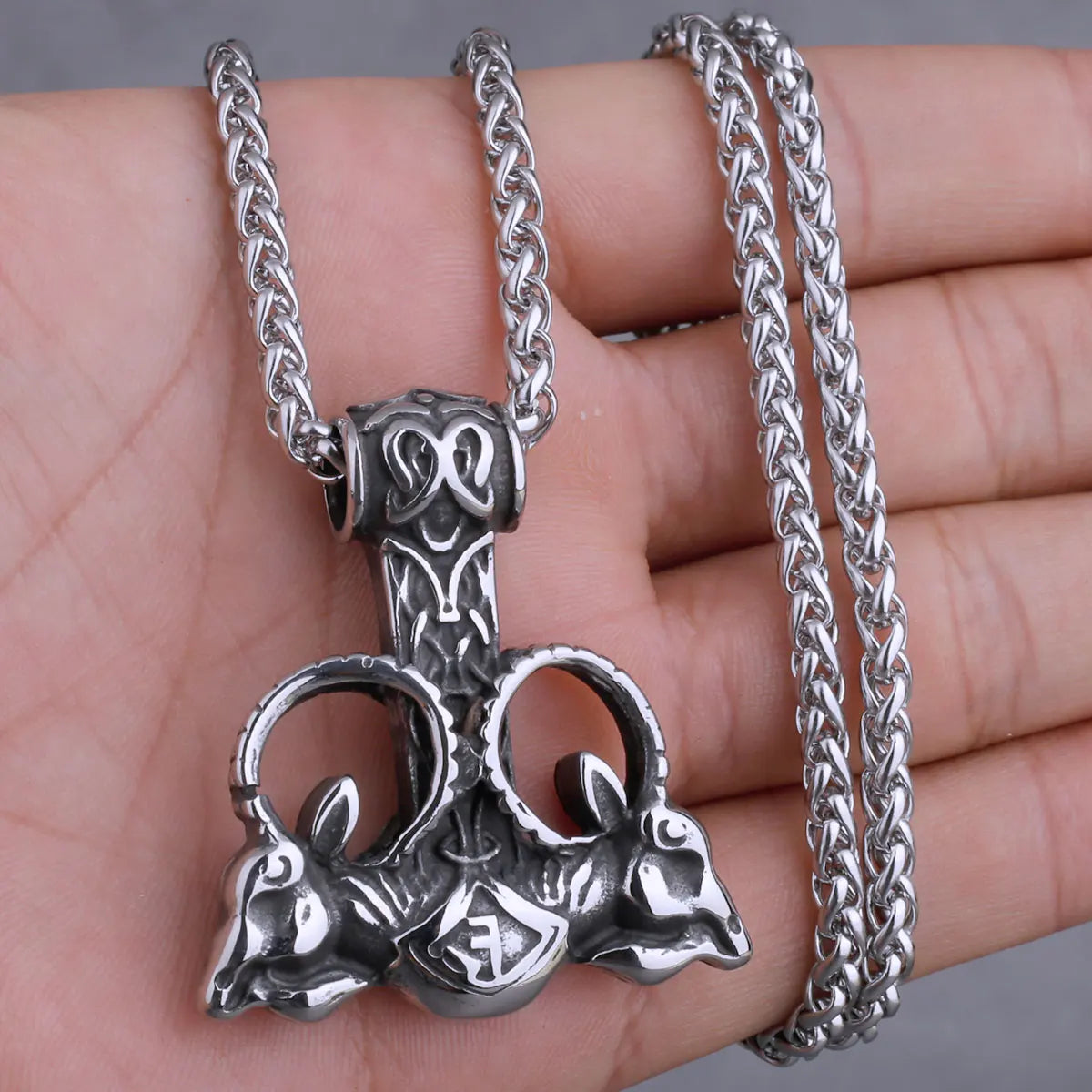 Original Viking Stainless Steel Thor Hammer Multiple Styles Domineering Unisex Necklace Pendant Boyfriend Gift Wholesale