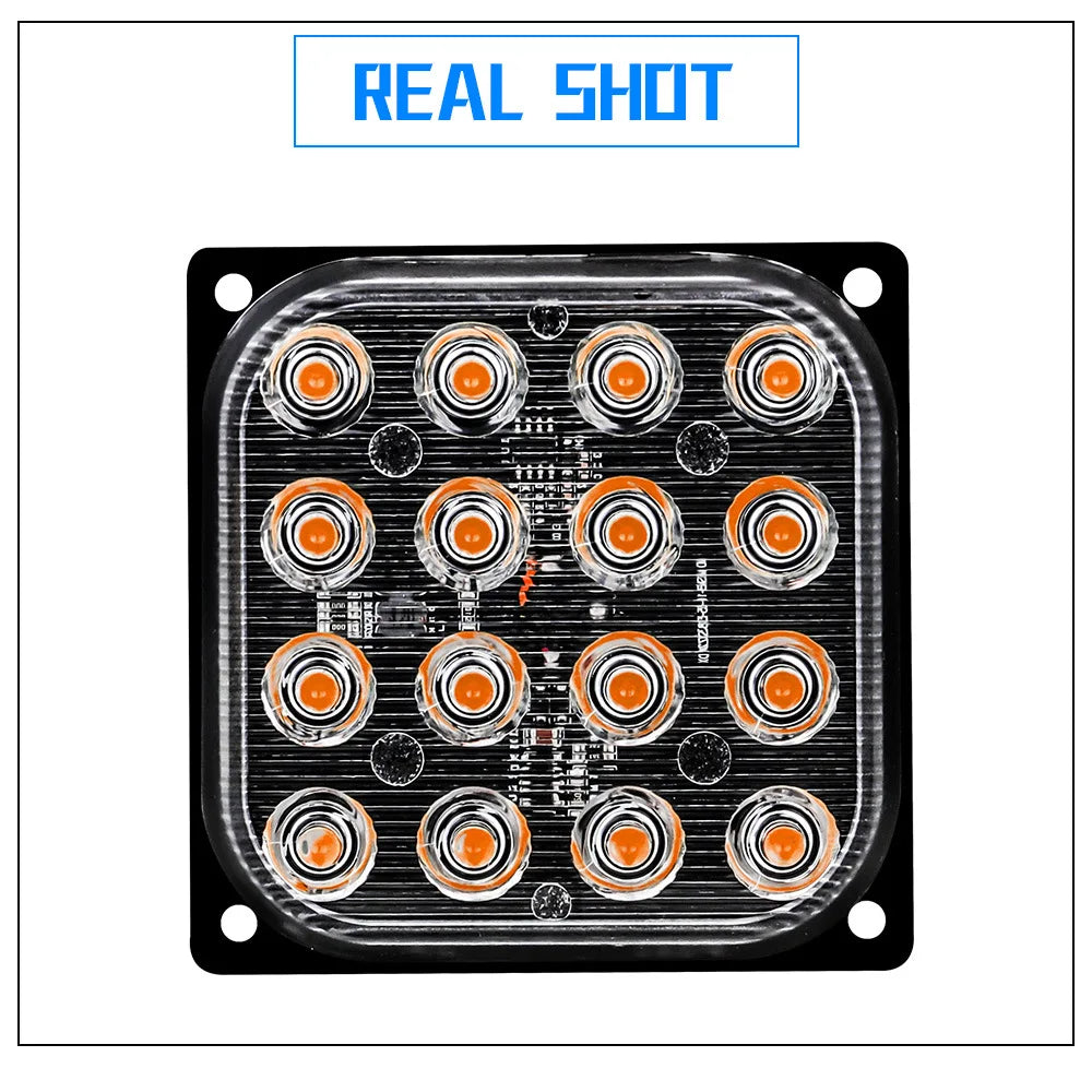 1x Truck 12V 24V 16smd LED Strobe Warning Light Strobe Grille Flashing Lightbar Car Beacon Lamp Amber Yellow White Traffic Light