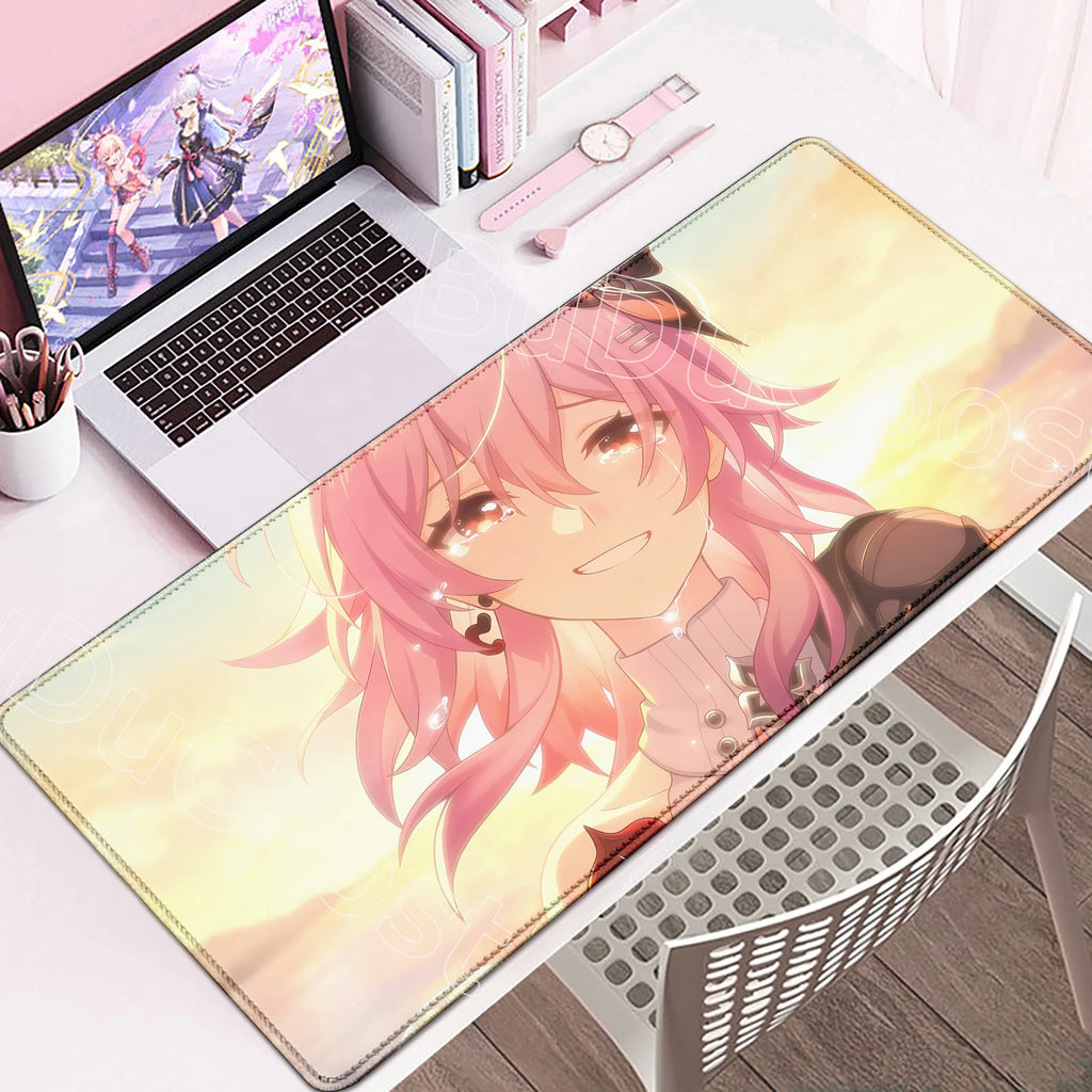 Large Rubber Keyboard Mats Honkai Star Rail Cyrene Castorice Lock Edge Mousepad Chrysos Heir Mouse Pad Game Computer Accessories