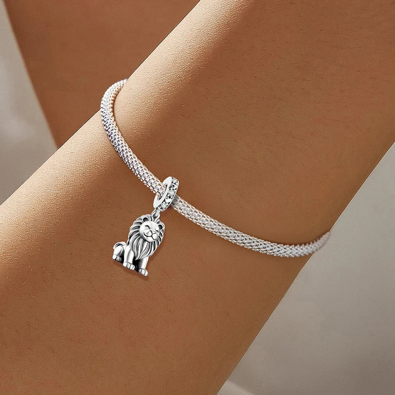 925 Sterling Silver Owl Dinosaur Panda Chameleon Cute Charm Bead Fit Diy Bracelet Bangle Making Gift of High Quality Jewelry