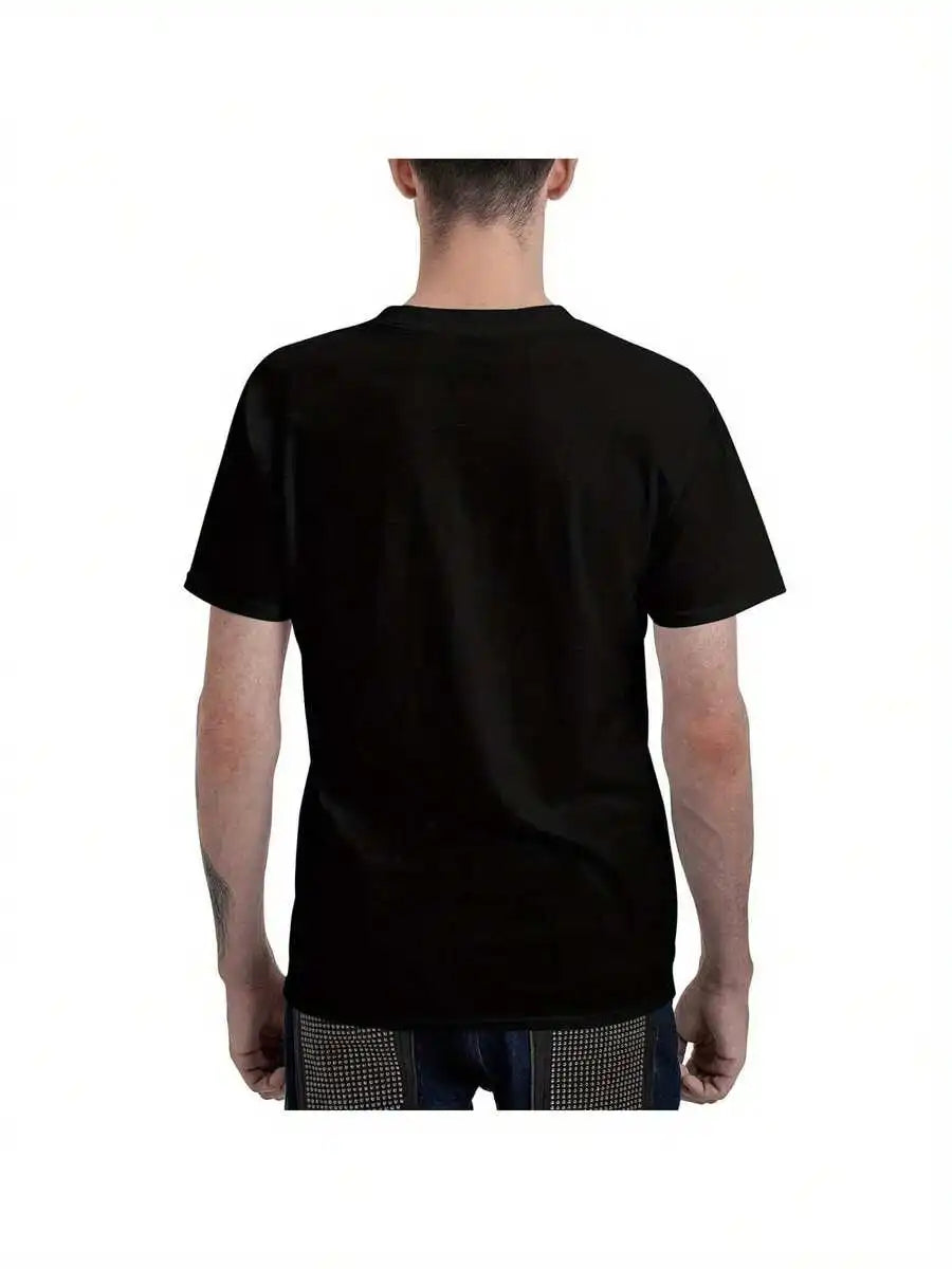 Funny Cat and Cement Sack Graphic T-Shirt for Men