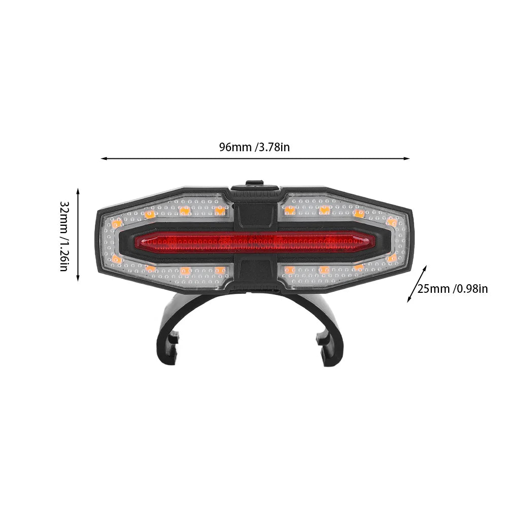 Turn Signal Rear Lamp USB Rechargable Waterproof E-Scooter Safety Warning Tail Light LED Turn Signal Light for M365 Pro 2 MI 4